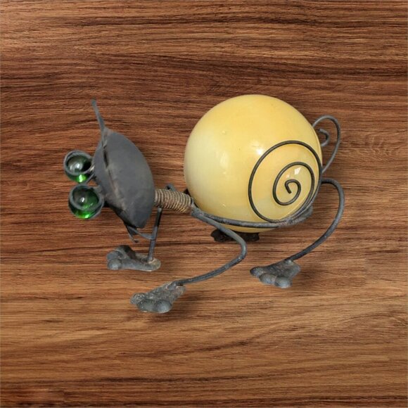 Metal  Glass Cat Figurine With Green Eyes cat lovers Halloween  bobbing head - Picture 2 of 8